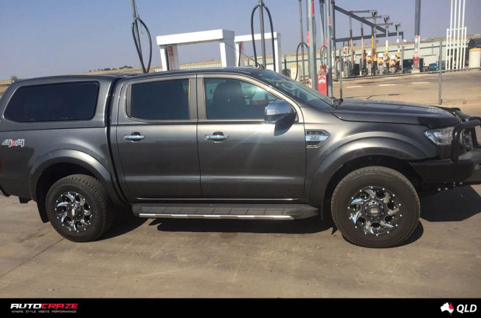 FORD RANGER GD01 GRAPHITE MILLED ACCENTS WITH CHROME INSERTS